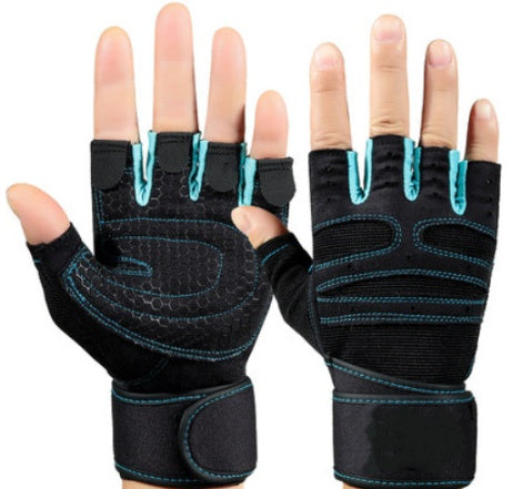 Half finger gym gloves